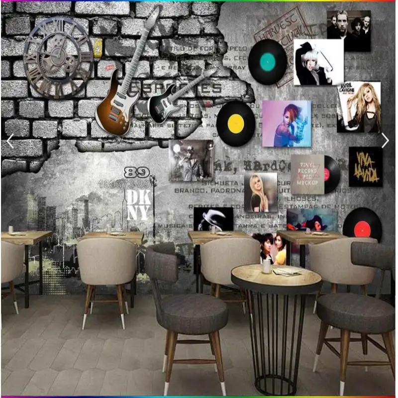 Custom mural wallpaper European Retro Rock Music Albums Brick Wall Background Wallpaper Clock Bar Background Wall Paper
Custom mural wallpaper European Retro Rock Music Albums Brick Wall Background Wallpaper Clock Bar Background Wall Paper