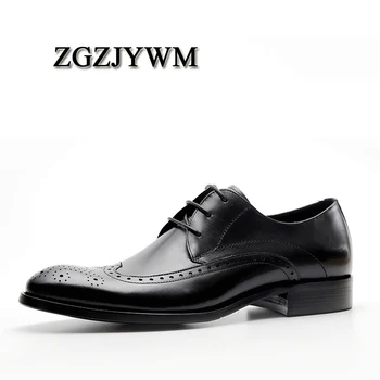 ZGZJYWM New Breathable Mens Business Lace-Up Black/Red Carved Pointed Toe Dress Genuine Leather Wedding Oxfords Office Shoes 
ZGZJYWM New Breathable Mens Business Lace-Up Black/Red Carved Pointed Toe Dress Genuine Leather Wedding Oxfords Office Shoes