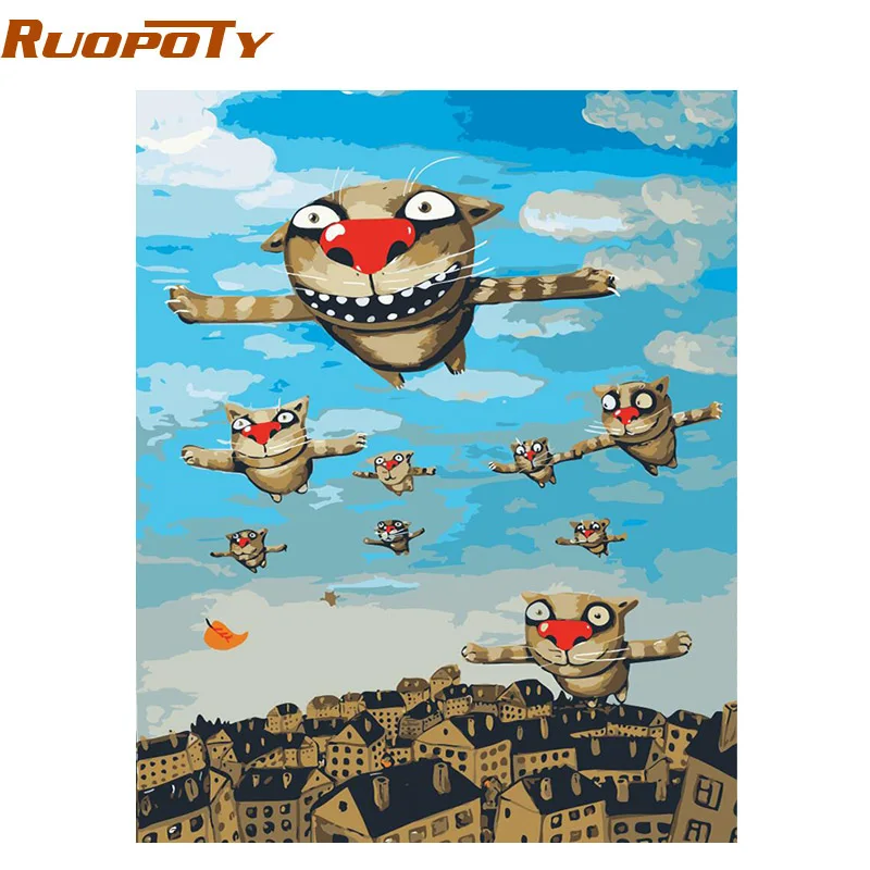 RUOPOTY diy frame Flying Cat DIY Painting By Numbers Kits Acrylic Handpainted Oil Painting For Home Decor Unique Gift Box Send
RUOPOTY diy frame Flying Cat DIY Painting By Numbers Kits Acrylic Handpainted Oil Painting For Home Decor Unique Gift Box Send