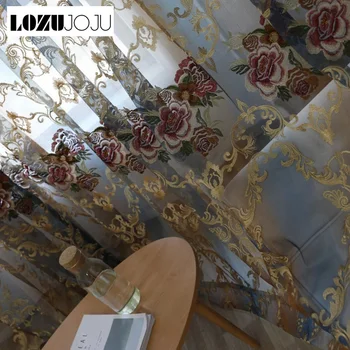 LOZUJOJU 1 piece Floral embroidered curtain transparent sheer tulle fabrics bedroom living room window drapes modern curtain
LOZUJOJU 1 piece Floral embroidered curtain transparent sheer tulle fabrics bedroom living room window drapes modern curtain