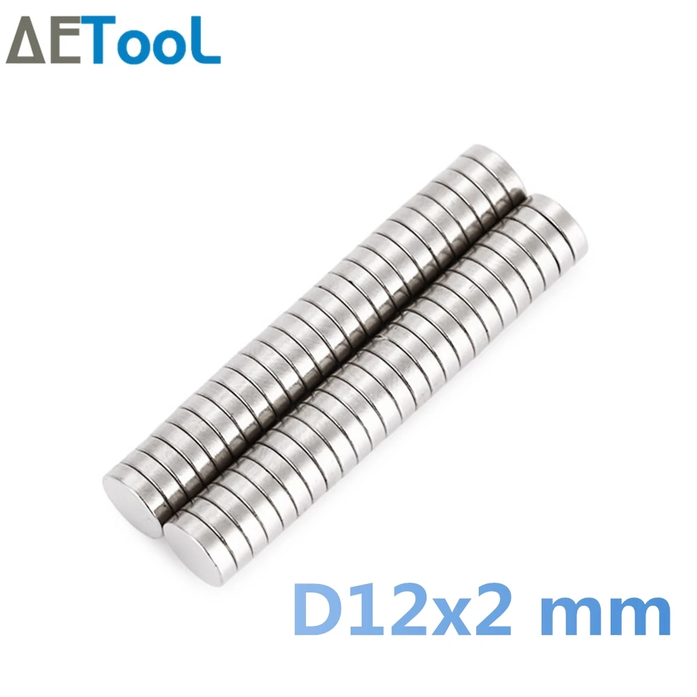 AETool 12x2 Neodymium Magnet Permanent N35 NdFeB Super Strong Powerful Small Round Magnetic Magnets Disc 12mm x 2mm
AETool 12x2 Neodymium Magnet Permanent N35 NdFeB Super Strong Powerful Small Round Magnetic Magnets Disc 12mm x 2mm
