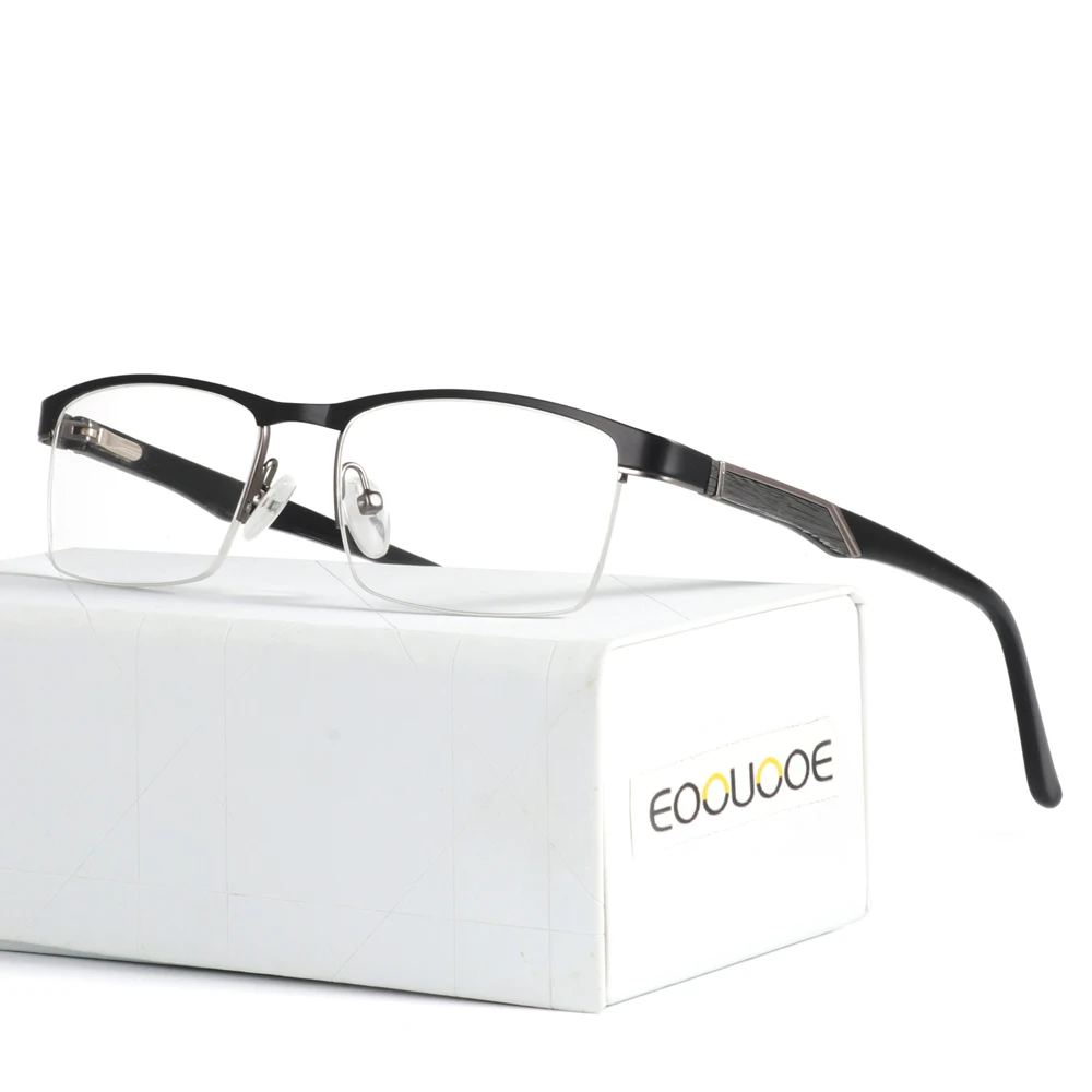 2018 мужские металлические полуоправы оптические очки Oculos Monturas De Lentes Hombre Gafas Opticas