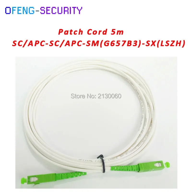 Fiber Patch Cord Jumper Cable SM Single Modeoptic patch cord optic Jumper 5m SC/APC-SC/APC-SM(G657B3)-SX(LSZH) 3.0mm
Fiber Patch Cord Jumper Cable SM Single Modeoptic patch cord optic Jumper 5m SC/APC-SC/APC-SM(G657B3)-SX(LSZH) 3.0mm