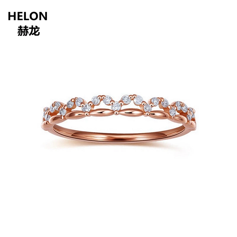 Solid 14k Rose Gold Natural Diamonds Engagement Wedding Ring Women Fine Jewelry
Solid 14k Rose Gold Natural Diamonds Engagement Wedding Ring Women Fine Jewelry