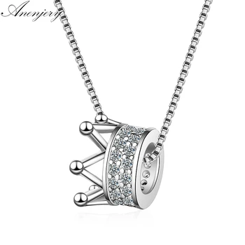 Anenjery Silver Color Zircon Crown Necklace Two Colors Queen Wind Cavicle Chain For Women S-N311
Anenjery Silver Color Zircon Crown Necklace Two Colors Queen Wind Cavicle Chain For Women S-N311