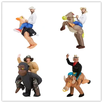 Brown Cowboy Horse Outfit funny Inflatable costume Halloween Carnival Cosplay Cow boy Rider Horse Inflatable Costume For Adults
Brown Cowboy Horse Outfit funny Inflatable costume Halloween Carnival Cosplay Cow boy Rider Horse Inflatable Costume For Adults