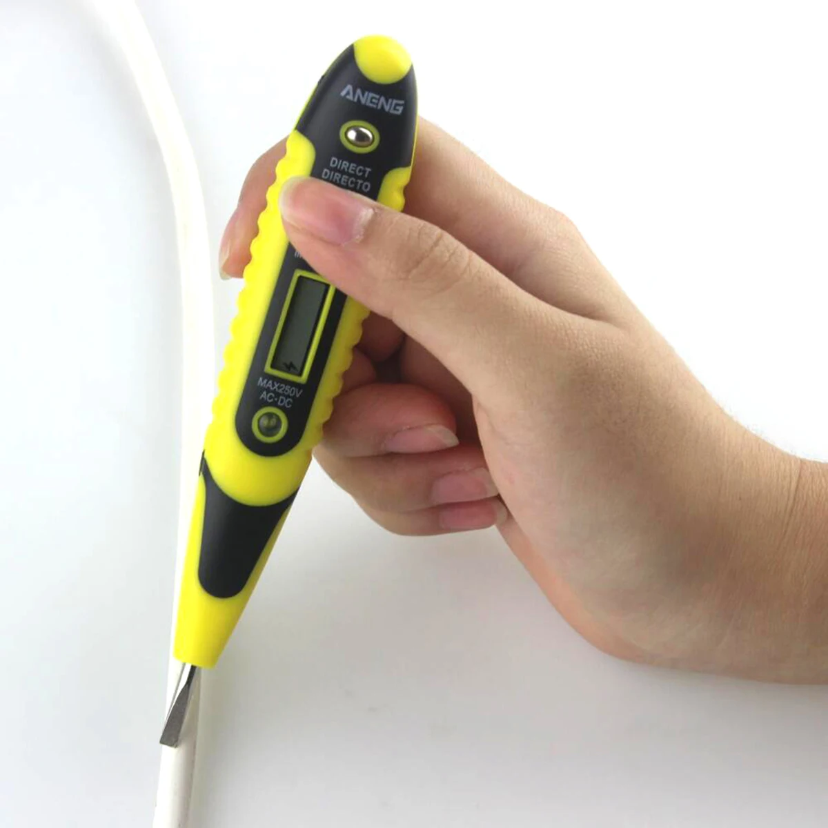 Mayitr Voltage Digital Detector Non-Contact Electric Test Pen 12~250V AC DC LCD Voltage Tester Electrical Measure Meters