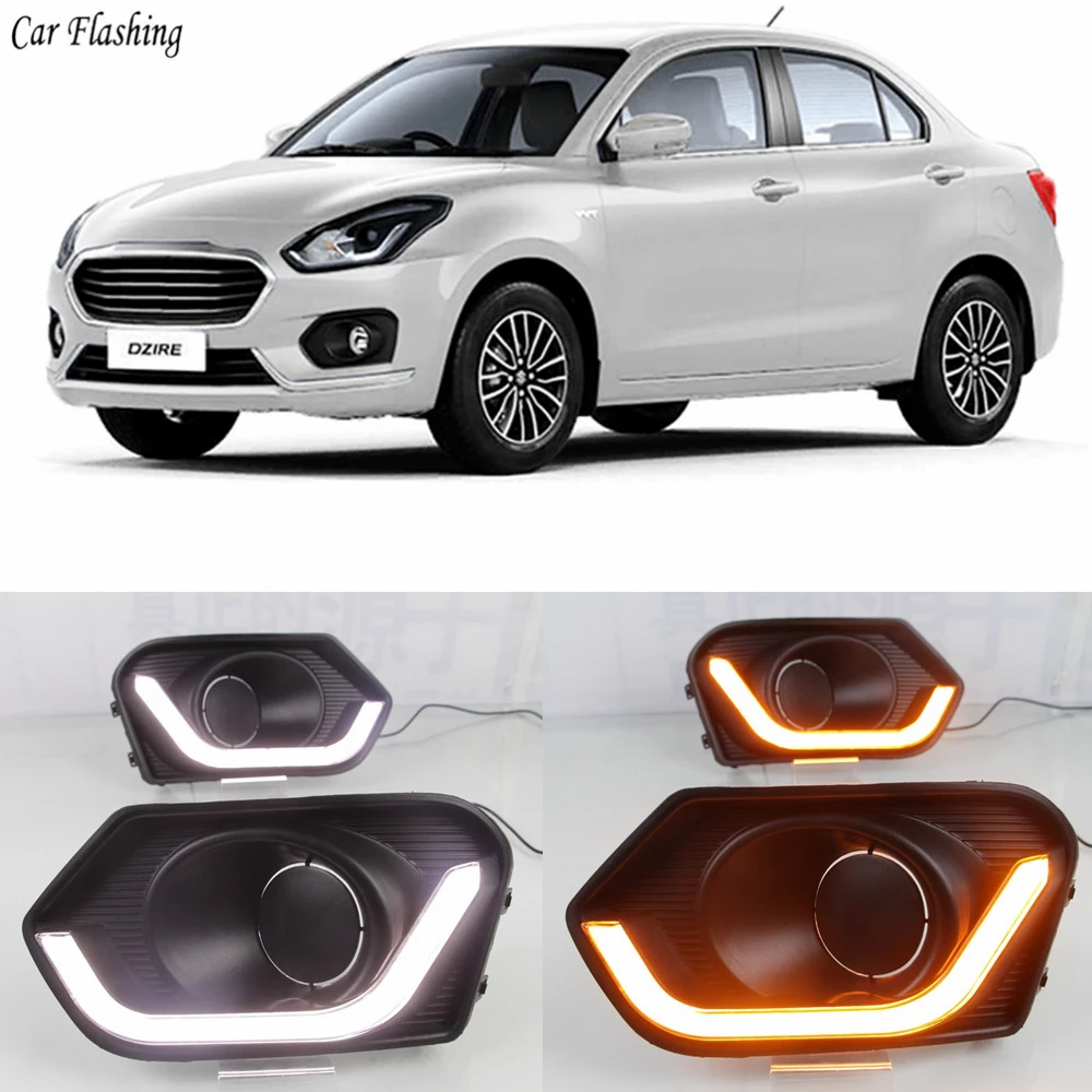 Car flashing 1pair ABS Car DRL Lamp LED Daytime Running Light Daylight Turn Signal Relay Waterproof For Suzuki Dzire 2017 2018
Car flashing 1pair ABS Car DRL Lamp LED Daytime Running Light Daylight Turn Signal Relay Waterproof For Suzuki Dzire 2017 2018