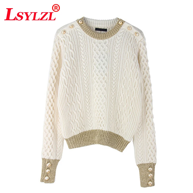 2018 winter women high quality brand warm runway sweater pullover jumper fashion wool knitted pearl button oversized sweaterB947
2018 winter women high quality brand warm runway sweater pullover jumper fashion wool knitted pearl button oversized sweaterB947
