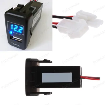 For TOYOTA/VIGO 5V 2.1A Dashboard USB Auto Car Charger digital Display Voltmeter cell Phone Charger with Wire Only Blue
For TOYOTA/VIGO 5V 2.1A Dashboard USB Auto Car Charger digital Display Voltmeter cell Phone Charger with Wire Only Blue