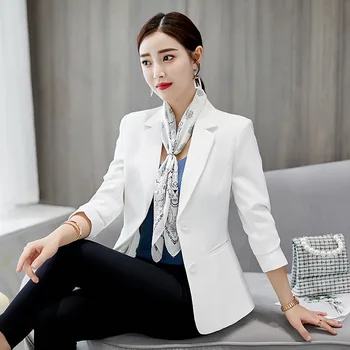 2019 Korean Small Suit Jacket Women Autumn Spring New Female Long Sleeve Single Breasted OL Work Blazer Suit Coats White Black
2019 Korean Small Suit Jacket Women Autumn Spring New Female Long Sleeve Single Breasted OL Work Blazer Suit Coats White Black