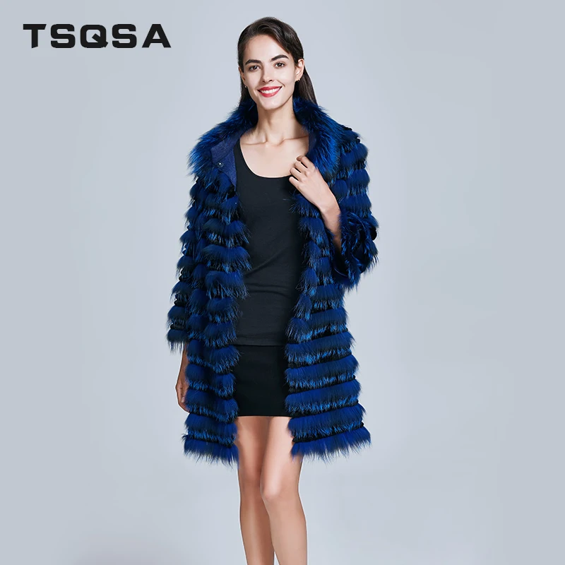 TSQSA Fox Fur Coat For Women Fashion Silver Fox with Rabbit Fur Jacket Female Warm Overcoat Women's Fur Outerwear TAC1712
TSQSA Fox Fur Coat For Women Fashion Silver Fox with Rabbit Fur Jacket Female Warm Overcoat Women's Fur Outerwear TAC1712