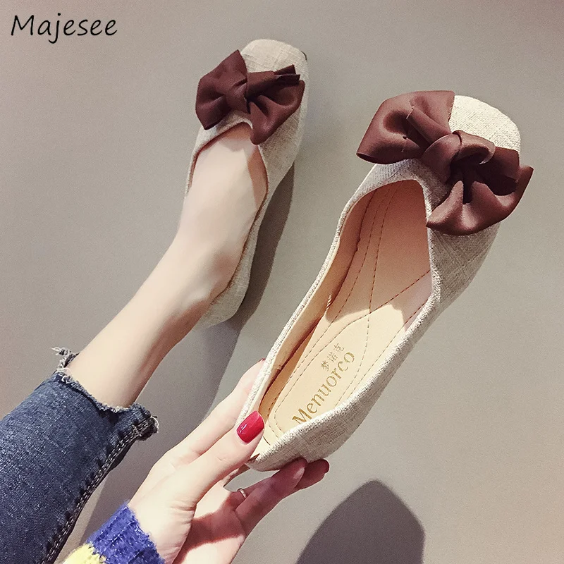 Flats Women Korean Style Flat with Square Toe Soft Bottom Shoes Womens All-match Bow Sweet Leisure Trendy Breathable Ladies Cute
Flats Women Korean Style Flat with Square Toe Soft Bottom Shoes Womens All-match Bow Sweet Leisure Trendy Breathable Ladies Cute