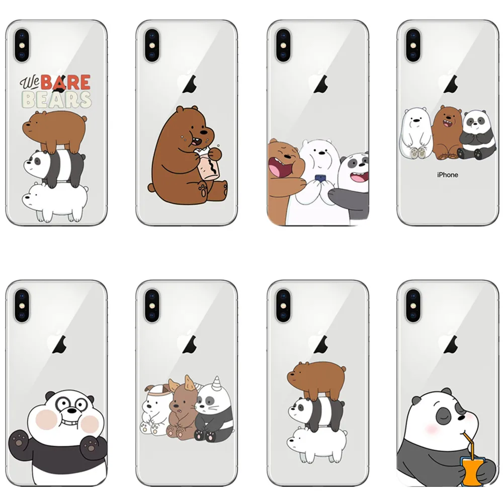 Transparent soft silicone Phone Case For iPhone X XS XR Max 5 6 7 8 Cartoon Animation We Bare Bears Grizzly & Panda & Ice Bear
Transparent soft silicone Phone Case For iPhone X XS XR Max 5 6 7 8 Cartoon Animation We Bare Bears Grizzly & Panda & Ice Bear