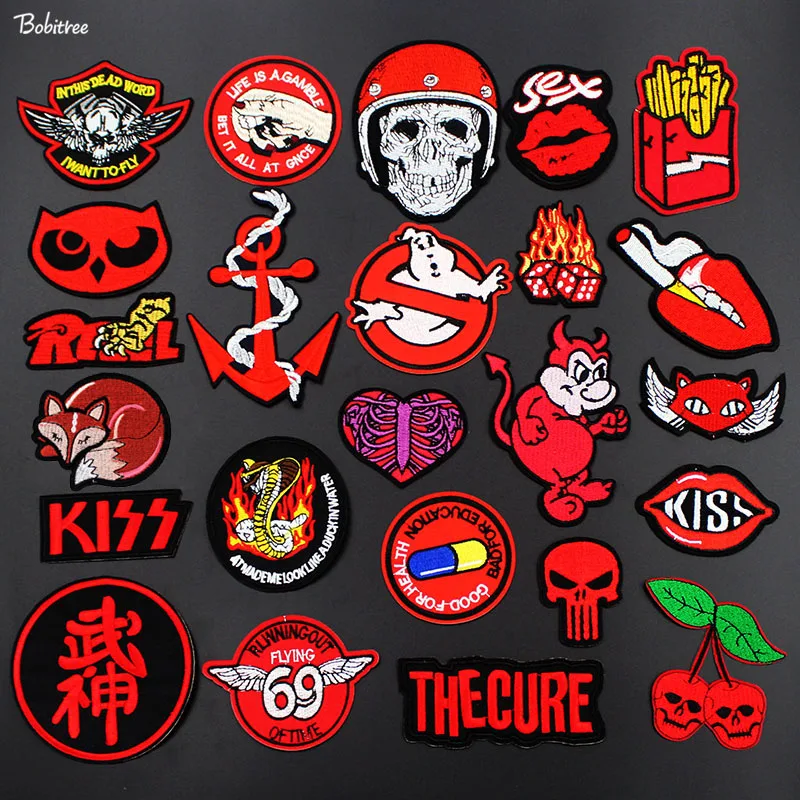 Fashion Popular Red Hot Iron Patches for Clothes Embroidered Badges Cloth Decoration Label Mix model Sewing Supplies
Fashion Popular Red Hot Iron Patches for Clothes Embroidered Badges Cloth Decoration Label Mix model Sewing Supplies