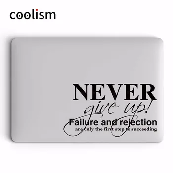 Never Give Up Quote Laptop Sticker for Apple Macbook Decal Pro Air Retina 11 12 13 14 15 inch HP Mi Mac Surface Book Skin Decal
Never Give Up Quote Laptop Sticker for Apple Macbook Decal Pro Air Retina 11 12 13 14 15 inch HP Mi Mac Surface Book Skin Decal
