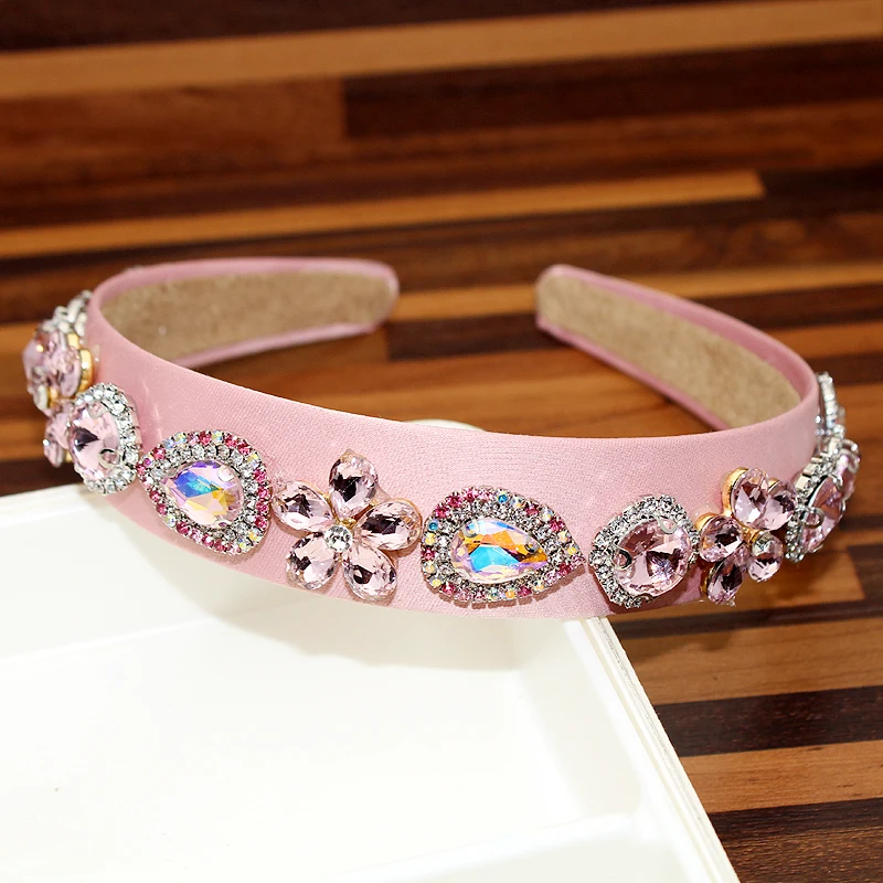 Fashion Pink And AB Crystal Flower Hairbands Round Rhinestone Headband For Women Luxury Hair Accessories
Fashion Pink And AB Crystal Flower Hairbands Round Rhinestone Headband For Women Luxury Hair Accessories