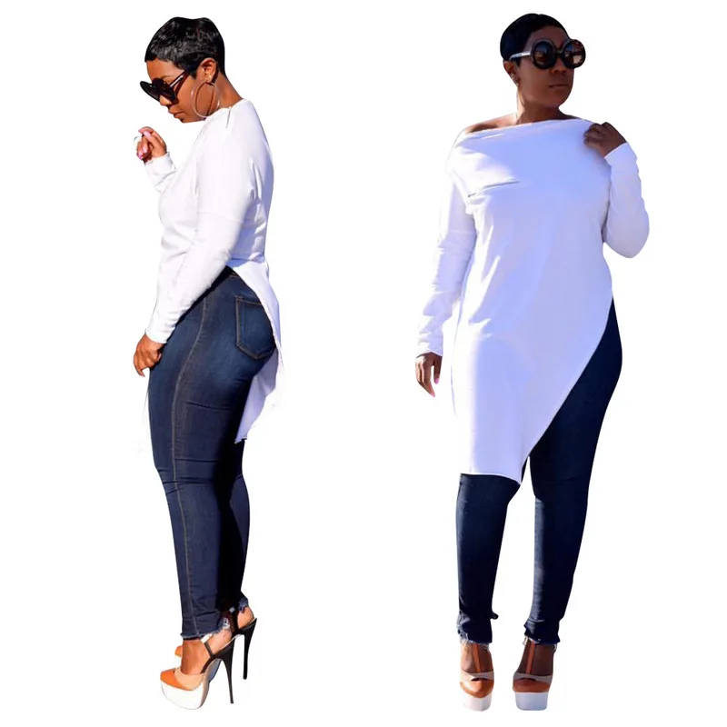 2019 Summer Sexy T-shirt Irregular Solid Long Design Women Tops Tee Shirts Plus Size S- XXL XXXL
2019 Summer Sexy T-shirt Irregular Solid Long Design Women Tops Tee Shirts Plus Size S- XXL XXXL