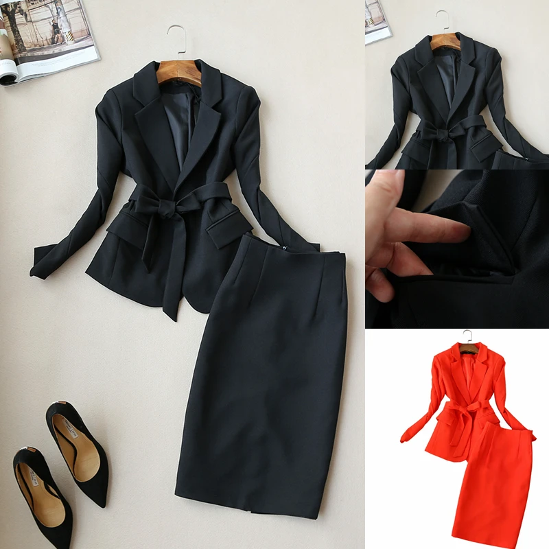 two pieces set New fashion women skirt suits set Business formal long sleeve ol blazer and skirt office lady
two pieces set New fashion women skirt suits set Business formal long sleeve ol blazer and skirt office lady