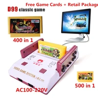 2017 New Subor D99 Video Game Console Classic Family TV video games consoles player with 400 IN1+ 500 IN1 games cards for choose image