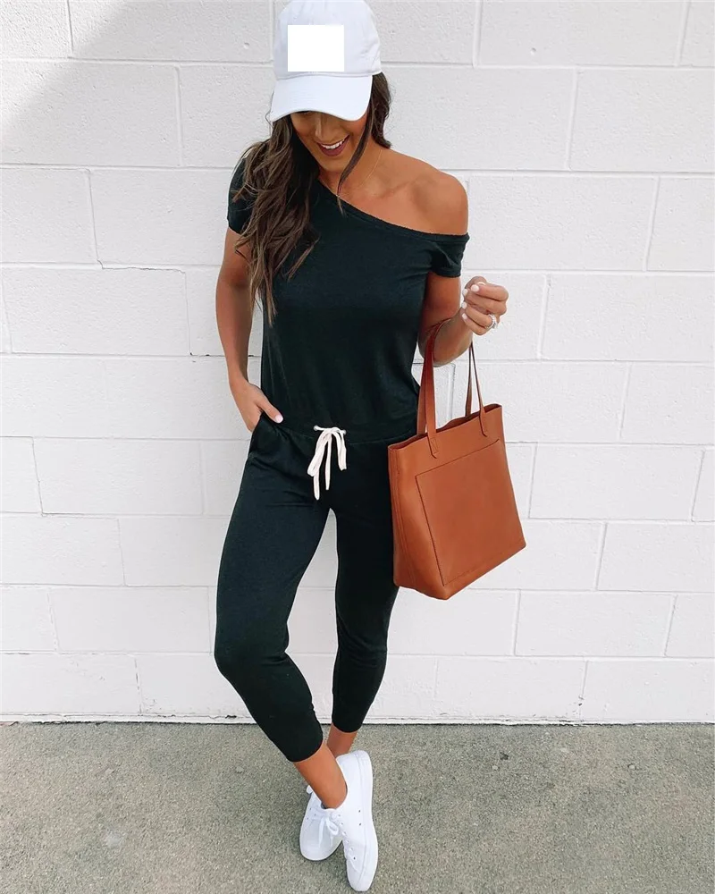 Women short sleeve jumpsuit bandage skew collar sexy jumpsuit for women summer women's jumpsuits Casual Rompers S M L XL
Women short sleeve jumpsuit bandage skew collar sexy jumpsuit for women summer women's jumpsuits Casual Rompers S M L XL