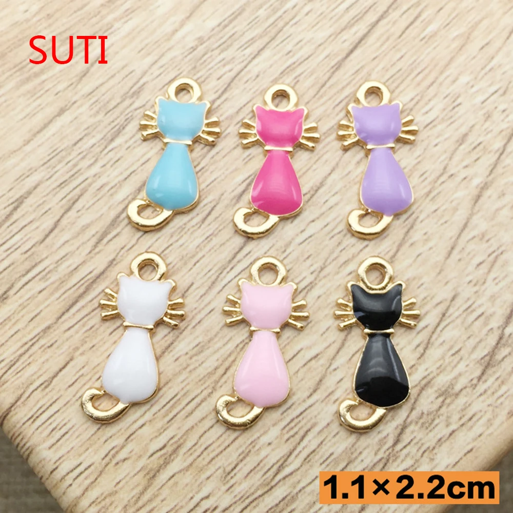 SUTI 10PCS Fashion Charms Alloy Lovely Enamel Oil Cat Charms Pendant of Necklace Jewelry DIY Making Accessories Handmade
SUTI 10PCS Fashion Charms Alloy Lovely Enamel Oil Cat Charms Pendant of Necklace Jewelry DIY Making Accessories Handmade