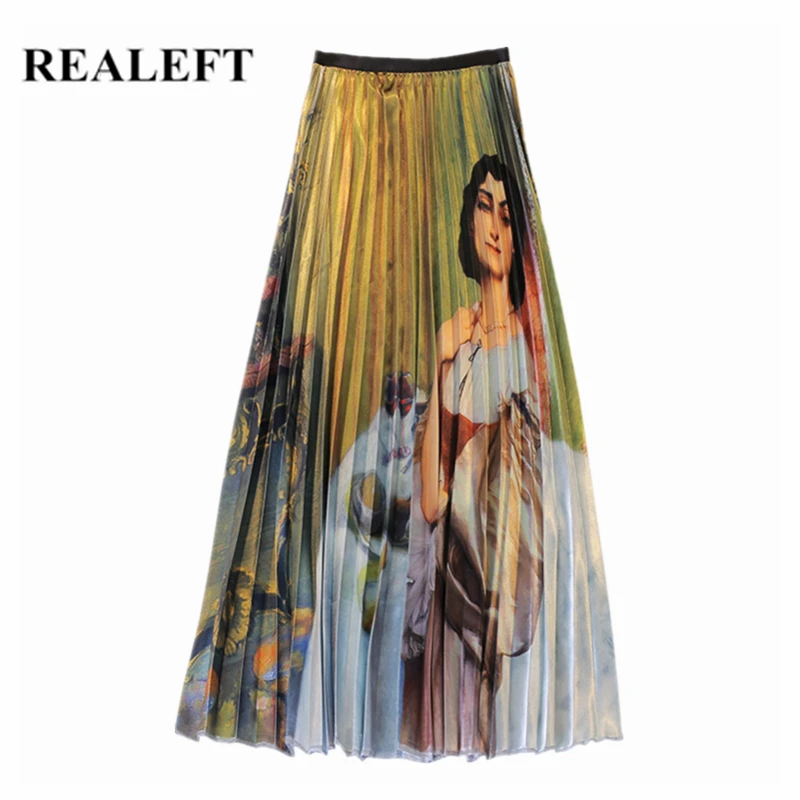 REALEFT 2019 Spring Summer Vintage Cartoon Printed Long Skirts New Arrival High Waist Tulle Pleated Maxi Skirts for Womens
REALEFT 2019 Spring Summer Vintage Cartoon Printed Long Skirts New Arrival High Waist Tulle Pleated Maxi Skirts for Womens