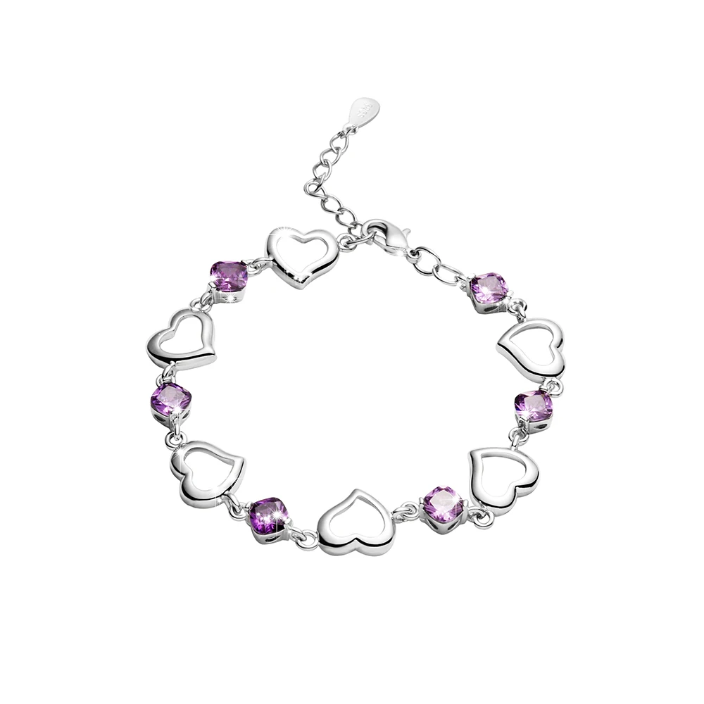1Pcs Chic Rhinestones Hearts Bracelets for Women Wedding Heart Purple Crystal Alloy Bracelet Fashion Jewelry
1Pcs Chic Rhinestones Hearts Bracelets for Women Wedding Heart Purple Crystal Alloy Bracelet Fashion Jewelry