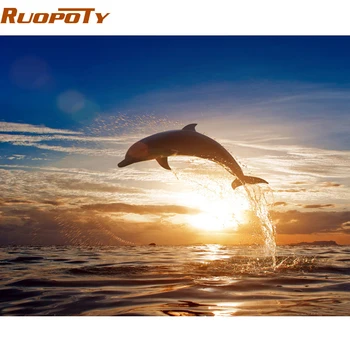 RUOPOTY diy frame Sunset Dolphin DIY Painting By Numbers Animals Calligraphy Painting Modern Wall Art Canvas For Home Decors Art
RUOPOTY diy frame Sunset Dolphin DIY Painting By Numbers Animals Calligraphy Painting Modern Wall Art Canvas For Home Decors Art