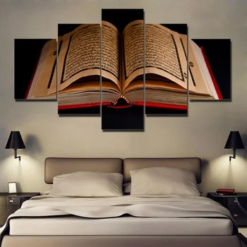HD Print 5 Pieces Koran Islamic Scriptures Bible Paintings Holybook Quran Poster Living Room Decor Canvas Pictures Wall Art
HD Print 5 Pieces Koran Islamic Scriptures Bible Paintings Holybook Quran Poster Living Room Decor Canvas Pictures Wall Art