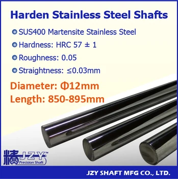 Dia 12mm L850-895mm 3pcs/lot SUS400 stainless steel linear shaft surface hardened HRC57 no need chromeplate high precision
Dia 12mm L850-895mm 3pcs/lot SUS400 stainless steel linear shaft surface hardened HRC57 no need chromeplate high precision