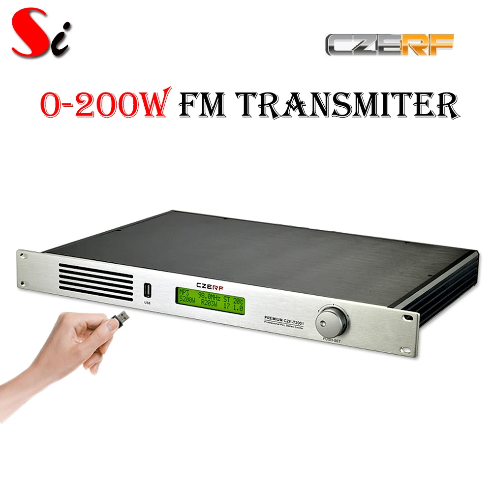 Professional CZE-T2001 0-200W adjustable FM stereo transmitter broadcast radio station
Professional CZE-T2001 0-200W adjustable FM stereo transmitter broadcast radio station