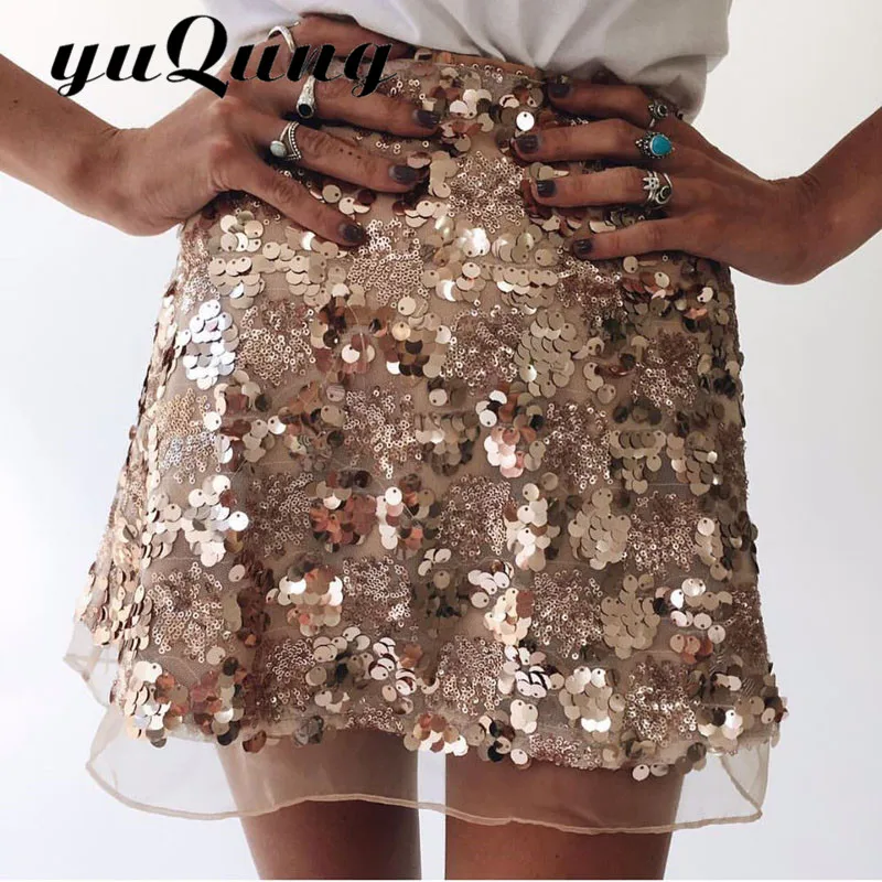 yuqung shiny sequins short skirt high waist women a line mini skirt Vintage 90's mini skirts jupe De Festa 2017 gold/silver
yuqung shiny sequins short skirt high waist women a line mini skirt Vintage 90's mini skirts jupe De Festa 2017 gold/silver