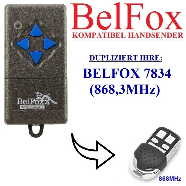 for BelFox 7843 garage door remote gate opener 868.3 Mhz duplicator