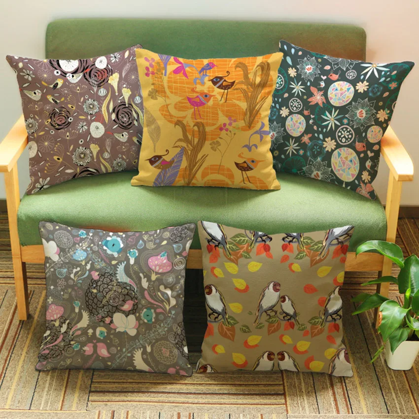 US Country Style Birds Flower Decorative Pillow Cover Cotton Linen Abstract Art Cushion Cover Square Car Seat Pillowcase Sunbird
US Country Style Birds Flower Decorative Pillow Cover Cotton Linen Abstract Art Cushion Cover Square Car Seat Pillowcase Sunbird