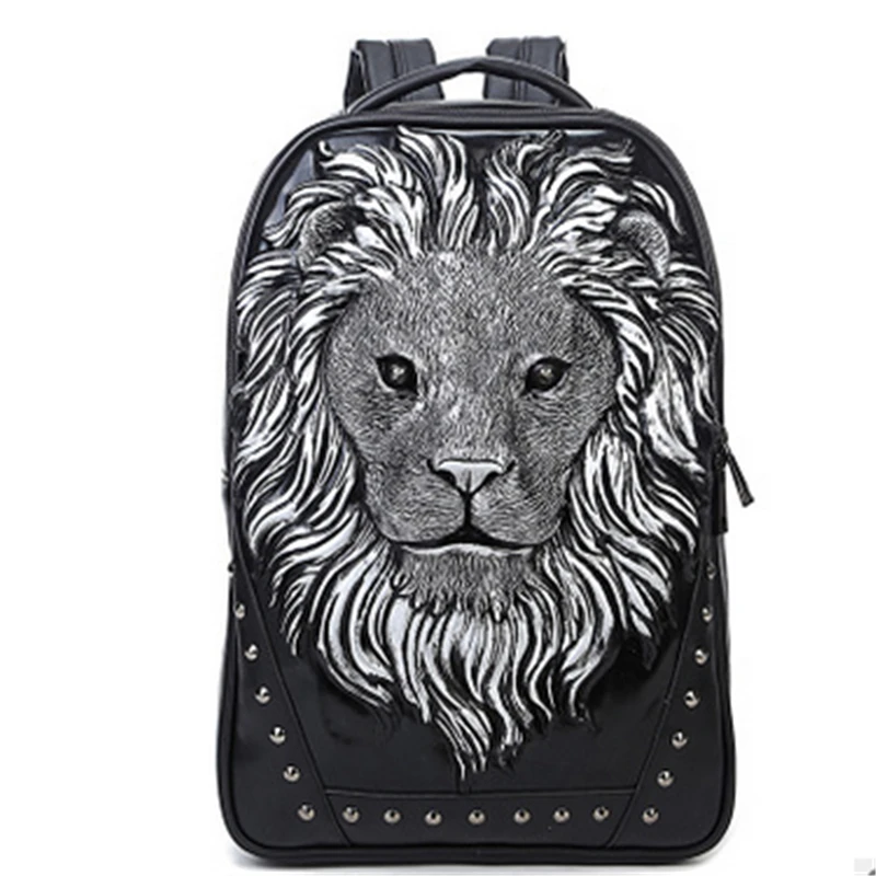 Steelsir 2018 New Arrival Fashion Tide Men Personality Animal Print Backpack Gothic Motorcycle 3D Lion Prints Backpack
Steelsir 2018 New Arrival Fashion Tide Men Personality Animal Print Backpack Gothic Motorcycle 3D Lion Prints Backpack