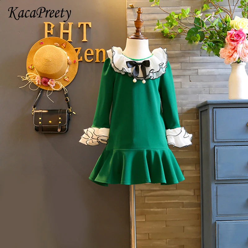 Emerald princess girls dress autumn long sleeve kids party wedding costumes baby girls Christmas dress 2-6Yrs
Emerald princess girls dress autumn long sleeve kids party wedding costumes baby girls Christmas dress 2-6Yrs
