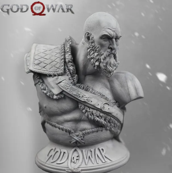 1/3 Scale Resin Bust height 27.6cm god of war 4 Greek war god Kratos Unpainted Figure Model Kit Free Shipping.
1/3 Scale Resin Bust height 27.6cm god of war 4 Greek war god Kratos Unpainted Figure Model Kit Free Shipping.
