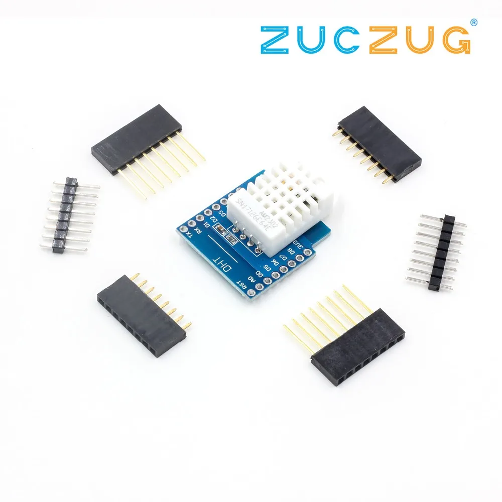 DHT Pro Shield for WeMos D1 mini DHT22 Single-bus digital temperature and humidity sensor module sensor
DHT Pro Shield for WeMos D1 mini DHT22 Single-bus digital temperature and humidity sensor module sensor