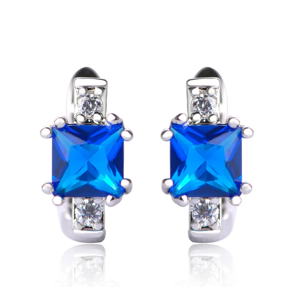Dazz Blue Square Cubic Zircon Stud Earrings Exquisite Simple Women Girl Earring Small Copper Ear Studs boucle d'oreille Joias
Dazz Blue Square Cubic Zircon Stud Earrings Exquisite Simple Women Girl Earring Small Copper Ear Studs boucle d'oreille Joias