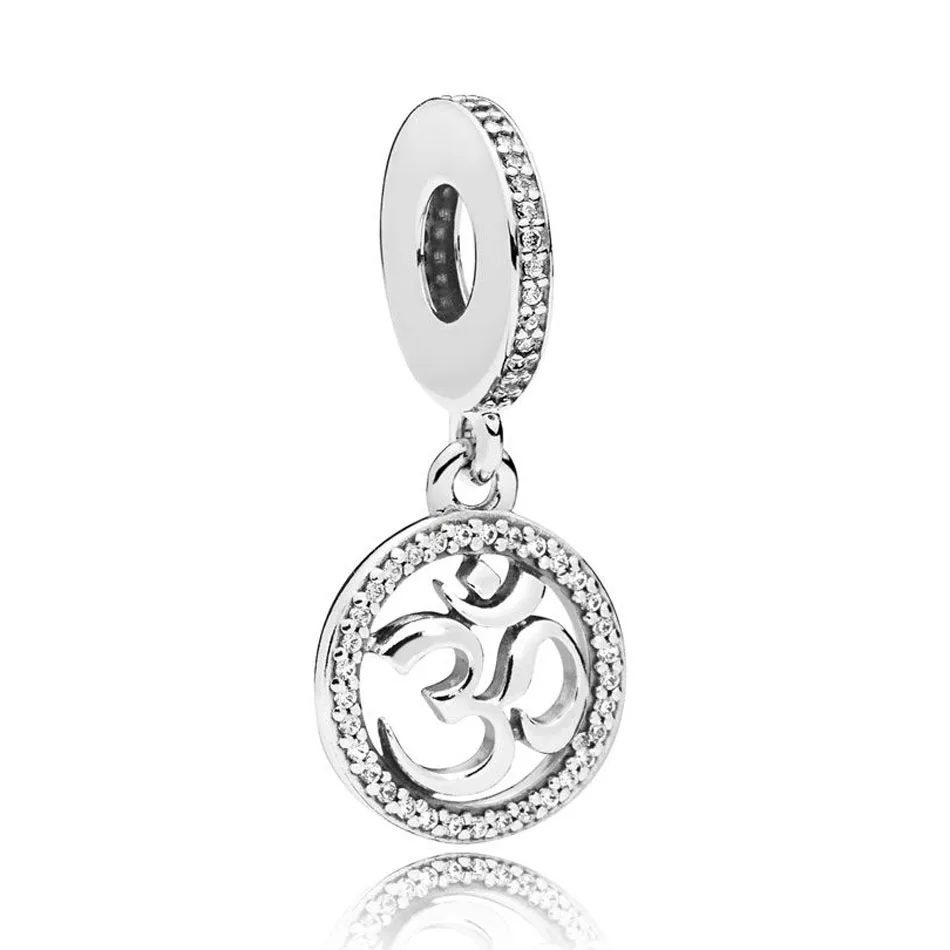 925 Sterling Silver Pendant Bead Fit Original Pandora Bracelets & Bangle Om Symbol Dangle Charm DIY Jewelry Clear CZ
925 Sterling Silver Pendant Bead Fit Original Pandora Bracelets & Bangle Om Symbol Dangle Charm DIY Jewelry Clear CZ