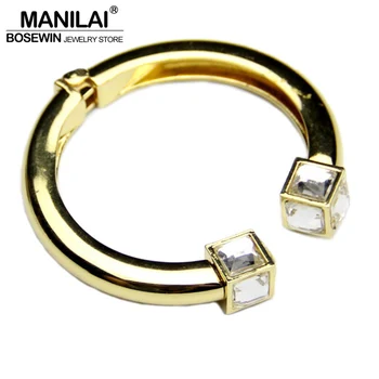 MANILAI Fashion High Quality Alloy Square Crystal Bangles Bracelets For Women Charm C Design Cuff Bangles Statement Jewelry
MANILAI Fashion High Quality Alloy Square Crystal Bangles Bracelets For Women Charm C Design Cuff Bangles Statement Jewelry