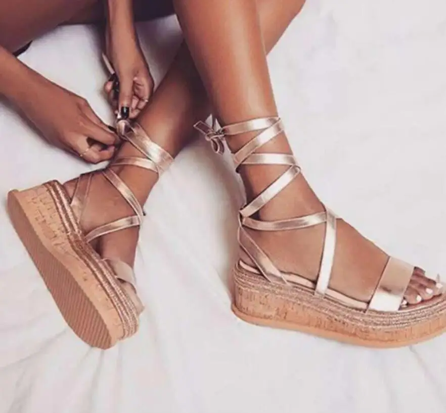 Summer White Wedge Espadrilles Women Sandals Open Toe Gladiator Sandals Women Casual Lace Up Women Platform Sandals
Summer White Wedge Espadrilles Women Sandals Open Toe Gladiator Sandals Women Casual Lace Up Women Platform Sandals