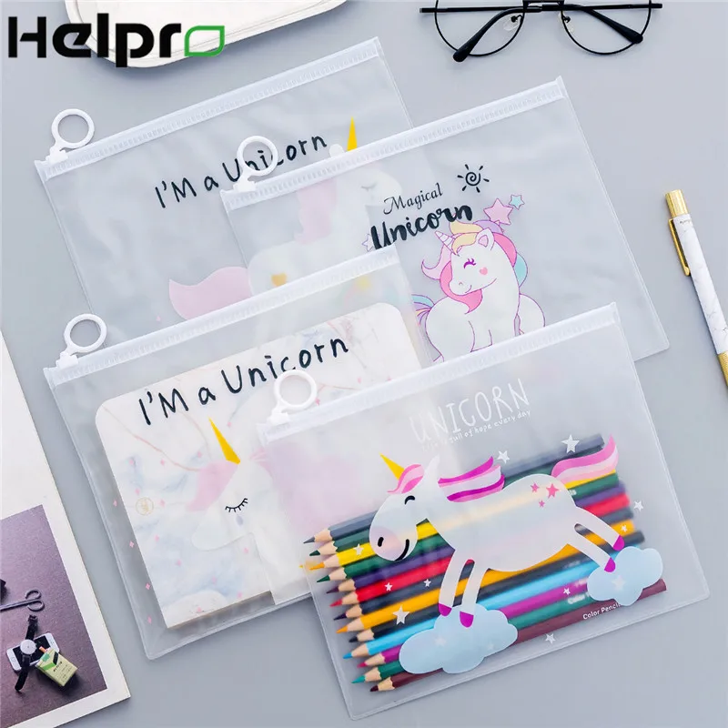 Helpro Kawaii Unicorn Pencil Cases Transparent High Capacity Pencil Bag Office School Stationery Supplies Pen Box
Helpro Kawaii Unicorn Pencil Cases Transparent High Capacity Pencil Bag Office School Stationery Supplies Pen Box