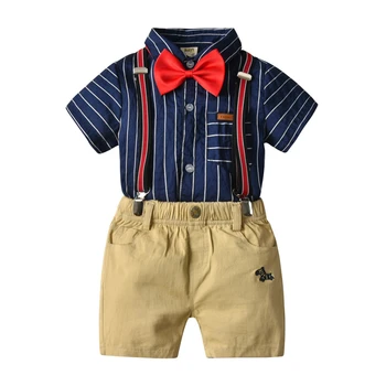 2019 Summer Baby Boys Gentleman Outfit Short Sleeve Stripe Shirt With Suspender Shorts 2 Piece Set
2019 Summer Baby Boys Gentleman Outfit Short Sleeve Stripe Shirt With Suspender Shorts 2 Piece Set