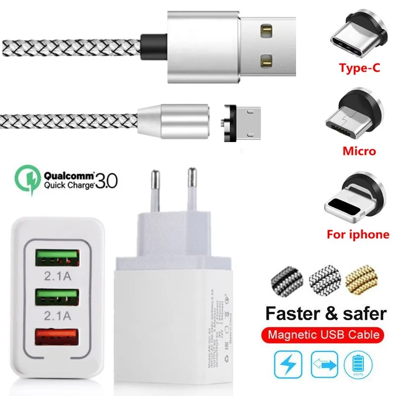 8pin Type-C micro Plug For iphone Samsung Xiaomi Redmi 7A 6A GO Note 7 6 Pro 5A Magnetic Quick Charge 3.0 USB Charger usb Cable
8pin Type-C micro Plug For iphone Samsung Xiaomi Redmi 7A 6A GO Note 7 6 Pro 5A Magnetic Quick Charge 3.0 USB Charger usb Cable