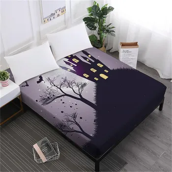 Halloween Night Scenery Bed Sheet Cartoon Fitted Sheet Castle Print Bedding Deep Pocket Mattress Cover Bedroom Decor D40
Halloween Night Scenery Bed Sheet Cartoon Fitted Sheet Castle Print Bedding Deep Pocket Mattress Cover Bedroom Decor D40