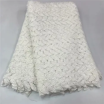 Pure white Embroidered Nigerian Lace Fabric Bridal High Quality French Tulle Lace Fabric For Women Dress 5 Yards A1375-1
Pure white Embroidered Nigerian Lace Fabric Bridal High Quality French Tulle Lace Fabric For Women Dress 5 Yards A1375-1