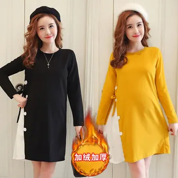 Spring and Autumn Winter Maternity Pregnant Women Dress Korean Fashion Long Splicing Plus Velvet Thickening Loose Dress
Spring and Autumn Winter Maternity Pregnant Women Dress Korean Fashion Long Splicing Plus Velvet Thickening Loose Dress