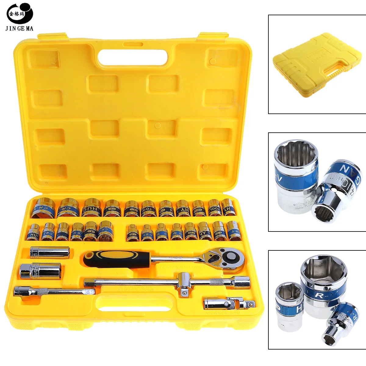 Sale 32pcs/set 1/2 Inch Automobile Motorcycle Car Repair Tool Box Precision Socket Wrench Set Ratchet Torque Wrench Combo Kit
Sale 32pcs/set 1/2 Inch Automobile Motorcycle Car Repair Tool Box Precision Socket Wrench Set Ratchet Torque Wrench Combo Kit